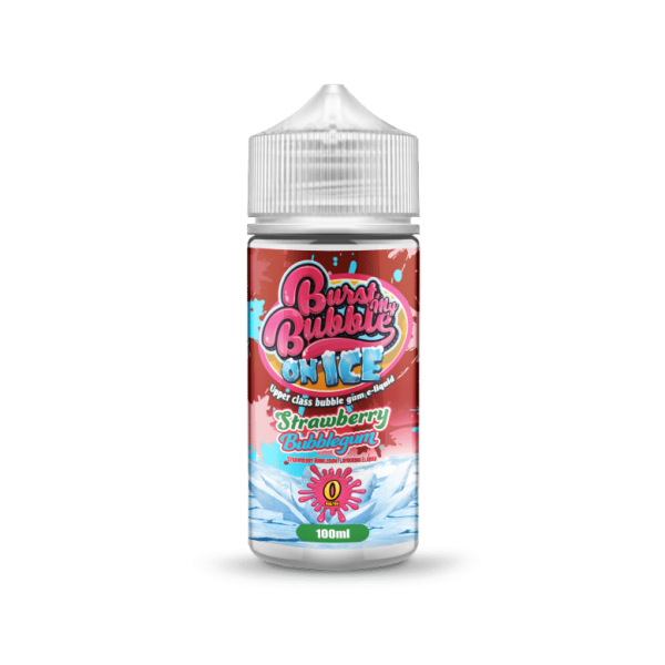 Burst My Bubble On Ice | STRAWBERRY BUBBLEGUM ICE | 100ml Shortfill | 0mg