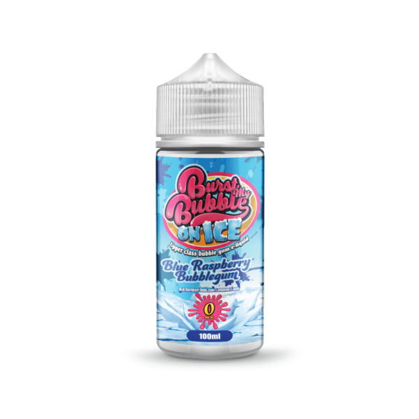 Burst My Bubble On Ice | BLUE RASPBERRY BUBBLEGUM ICE | 100ml Shortfill | 0mg