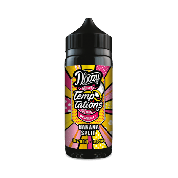 Doozy Vape Co Temptations | Banana Split | 100ml Shortfill | 0mg