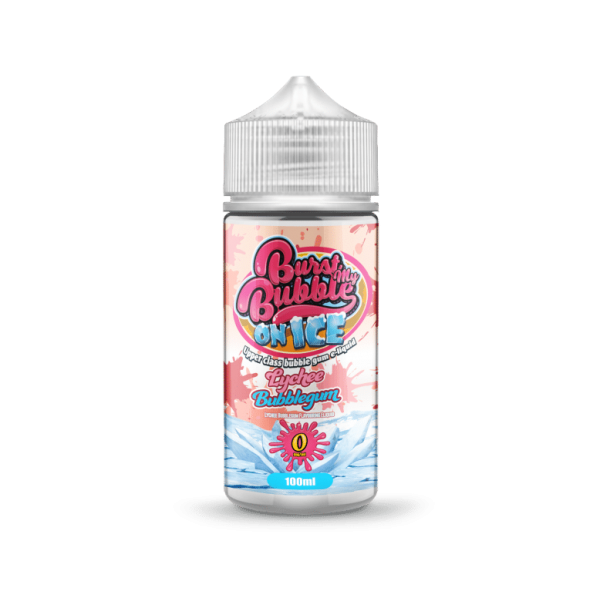 Burst My Bubble On Ice | LYCHEE BUBBLEGUM ICE | 100ml Shortfill | 0mg